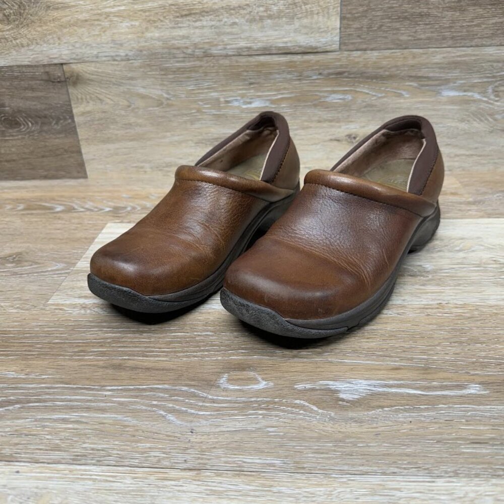 Dansko Kelsey Brown Leather Slip On Shoes Women's Size EU 40
